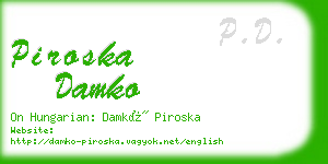 piroska damko business card